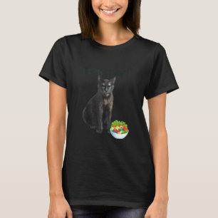 Funny Cat Verwirrte Esssalat Ernsthaft T-Shirt