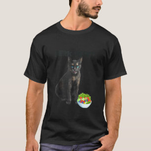 Funny Cat Verwirrte Esssalat Ernsthaft T-Shirt