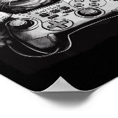 Funny Cat Video Game Controller Squad Poster (Ecke)