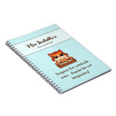 Funny Cat Vielen Dank Ihr Datenschutzschild indivi Notizblock (Rechte Seite)