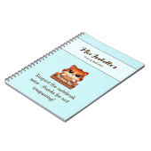 Funny Cat Vielen Dank Ihr Datenschutzschild indivi Notizblock (Linke Seite)