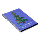 Funny Cat vs Christmas Tree Notebook Notizblock (Rechte Seite)