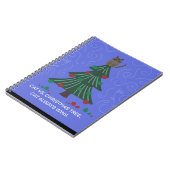 Funny Cat vs Christmas Tree Notebook Notizblock (Linke Seite)
