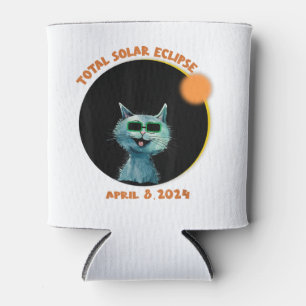 Funny Cat Watching Total Solar Eclipse 2024 Dosenkühler
