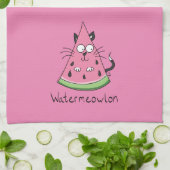 Funny Cat Watermelon Niedlich Kinder Geschirrtuch (Gefaltet)