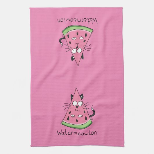 Funny Cat Watermelon Niedlich Kinder Geschirrtuch (Vertikal)