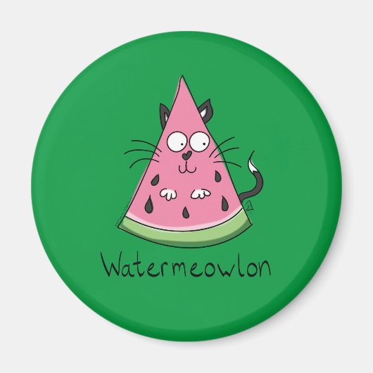 Funny Cat Watermelon Niedlich Kinder Magnet (Vorne)
