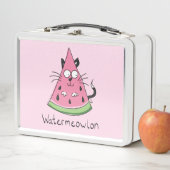 Funny Cat Watermelon Niedlich Kinder Metall Brotdose (Beispiel)
