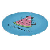 Funny Cat Watermelon Niedlich Kinder Schneidebrett (Ecke)