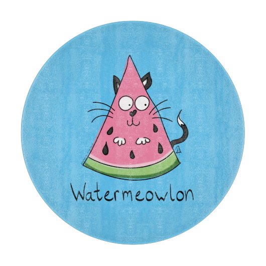 Funny Cat Watermelon Niedlich Kinder Schneidebrett (Vorderseite)