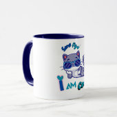 Funny Cat Wearing Sonnenbrille Ich bin Cool Tasse (Vorderseite Links)