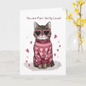 Funny Cat Wearing Sonnenbrille Valentinstag Karte (Gelbe Blume)