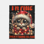 Funny Cat Weihnachten Ich bin gut alles ist gut Fleecedecke (Vorderseite)