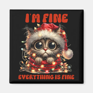 Funny Cat Weihnachten Ich bin gut alles ist gut Magnet