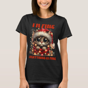 Funny Cat Weihnachten Ich bin gut alles ist gut T-Shirt