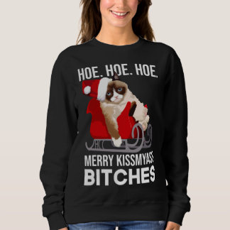 Funny Cat Weihnachts Adult Humor Xmas Sweatshirt