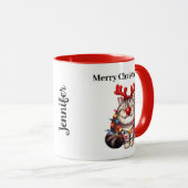 Funny Cat Weihnachts-Tasse Tasse (VorderseiteRechts)