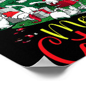 Funny Cat Weihnachtsbaum Frohe Katzen Lover Poster (Ecke)