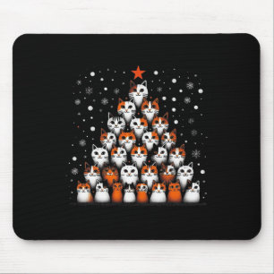 Funny Cat Weihnachtsbaum Katzen Weihnachtsbaum Män Mousepad