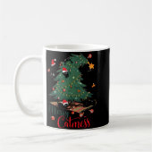 Funny Cat Weihnachtsbaum Merry Catmess Cat Lover K Kaffeetasse (Links)