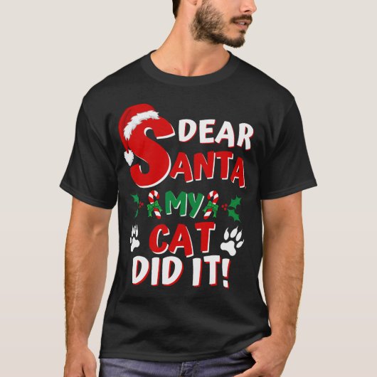 Funny Cat Weihnachtsfest Shirt Sehr geehrter Herr  (Vorderseite)