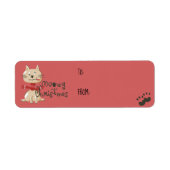 Funny Cat Weihnachtsgeschenksticker (Vorne)