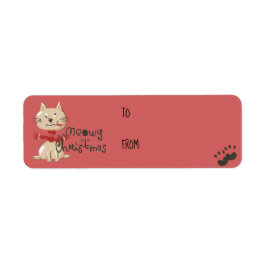 Funny Cat Weihnachtsgeschenksticker