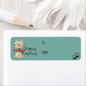 Funny Cat Weihnachtsgeschenksticker (Insitu)