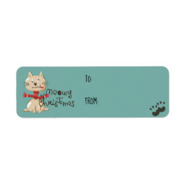Funny Cat Weihnachtsgeschenksticker