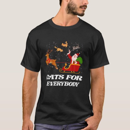 Funny Cat Weihnachtskatzen für jeden hässlich Weih T-Shirt (Vorderseite)