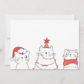 Funny Cat Weihnachtsmahl Feiertagskarte (Rückseite)