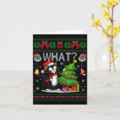 Funny Cat What Black Cat Christmas Tree Ugly Xmas Karte (Gelbe Blume)