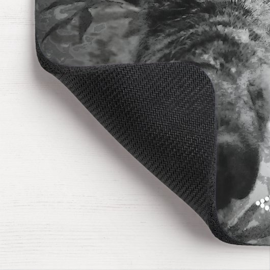 Funny Cat will Maus Mousepad (Ecke)