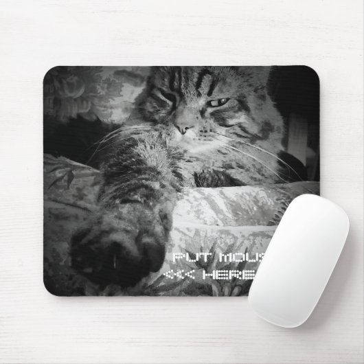 Funny Cat will Maus Mousepad (Mit Mouse)