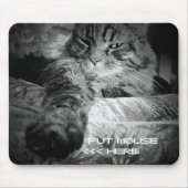Funny Cat will Maus Mousepad (Vorne)
