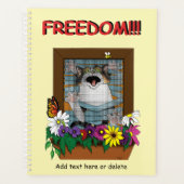 Funny Cat Window Yellow Freedom Planer (Vorderseite)