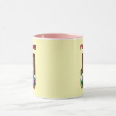 Funny Cat Window Yellow Freedom Tasse (Zentrum)