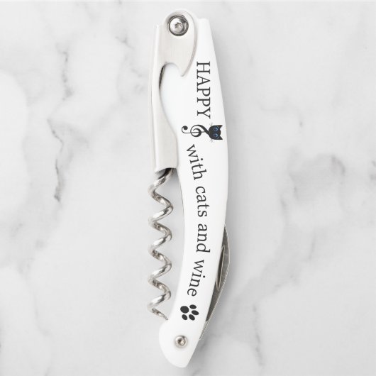 Funny Cat Wine Corkschraube Flasche Opener Kellnermesser (Vorderseite)