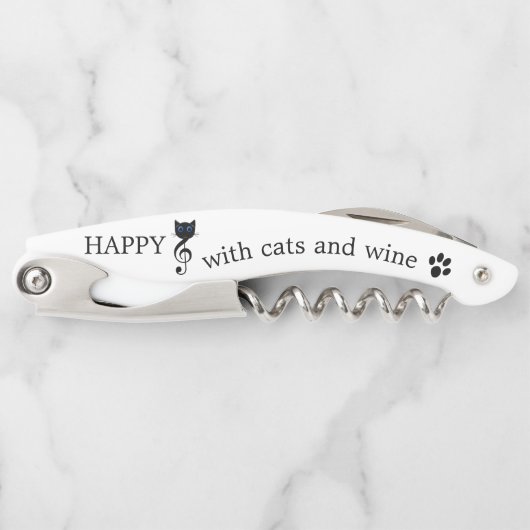 Funny Cat Wine Corkschraube Flasche Opener Kellnermesser (Vorderseite)