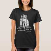 Funny Cat & Wine T - Shirt (Vorderseite)