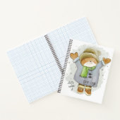 Funny Cat Winter Snowfall Trenino Comic Kitten Notizblock (Innenseite)