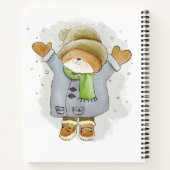 Funny Cat Winter Snowfall Trenino Comic Kitten Notizblock (Rückseite)