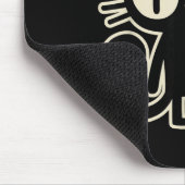 Funny Cat With Mushroom Hat Black Cat With Toadsto Mousepad (Ecke)