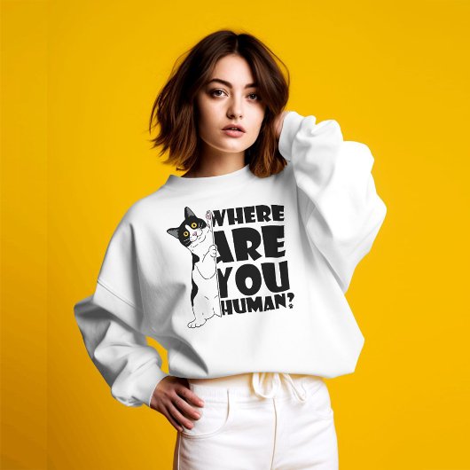 Funny Cat: Wo bist du, Mensch? T-Shirt