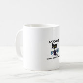 Funny Cat Workout, weil Mord ist falsche Männer Fr Kaffeetasse (Vorderseite Links)
