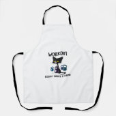 Funny Cat Workout, weil Mord ist falsche Männer Fr Schürze (Vorderseite)