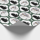 Funny Cat Wrapping Paper Geschenkpapier (Ecke)
