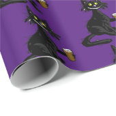 Funny Cat Wrapping Paper Geschenkpapier (Rolleneckpunkt)