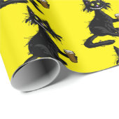 Funny Cat Wrapping Paper Geschenkpapier (Rolleneckpunkt)