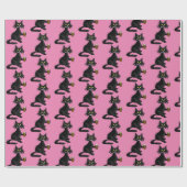 Funny Cat Wrapping Paper Geschenkpapier (Flach)